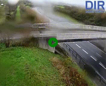 Webcam sur A84 à hauteur de Pont-Farcy, au niveau du pont autoroutier sur la Vire, au sud de Saint-Lô