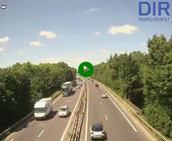Webcam sur le périphérique de Caen (N814) à l'est de la ville, à Mondeville hauteur de la sortie 2, Presqu'île-Rives de l'Orne, au bout de l'autoroute A13