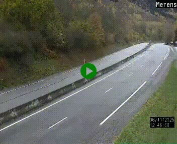 Webcam dans les Pyrénées à hauteur de Mérens-les-Vals sur N320, en direction de Pas de la Casa (Andorre)