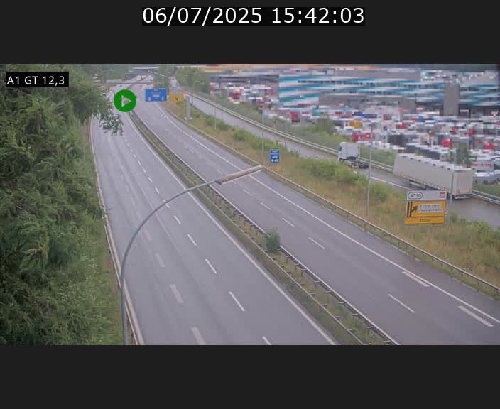 Traffic live webcam Luxembourg Senningerberg - A1 direction Allemagne - BK 12.3