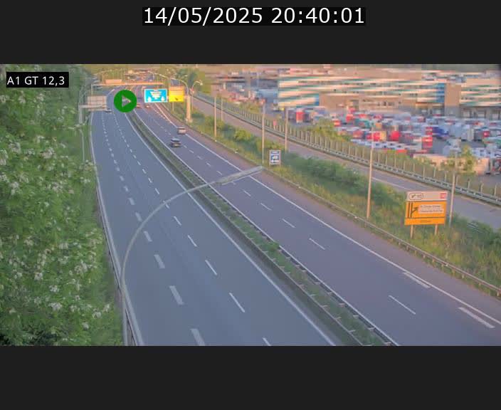 Traffic live webcam Luxembourg Senningerberg - A1 direction Allemagne - BK 12.3
