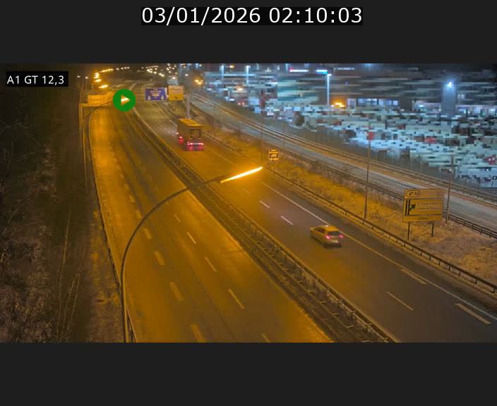 Traffic live webcam Luxembourg Senningerberg - A1 direction Allemagne - BK 12.3
