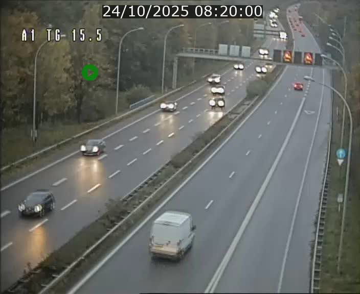 Traffic live webcam Luxembourg Munsbach - A1 direction Luxembourg - BK 15.5