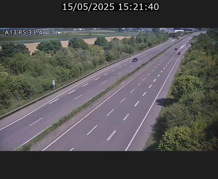 Webcam trafic sur A13 à hauteur de Mondorf-les-Bains en direction d'Altwies