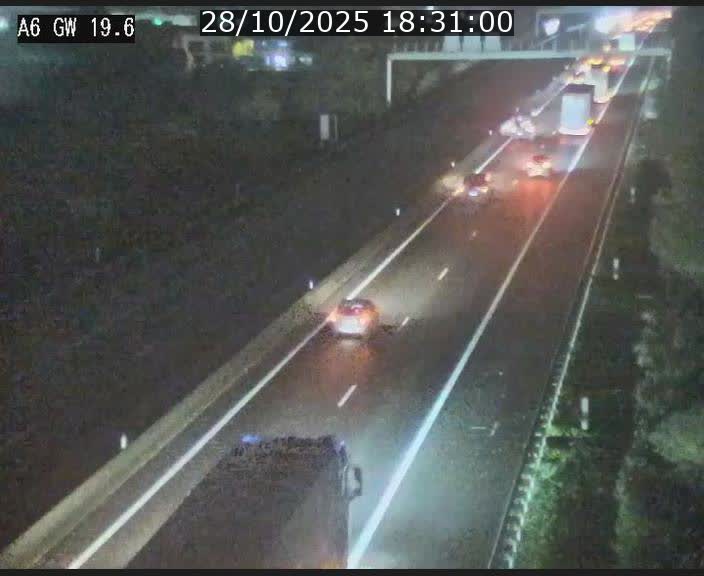 Traffic live webcam Luxembourg - Steinfort - A6 - BK 19.6 - direction Belgique