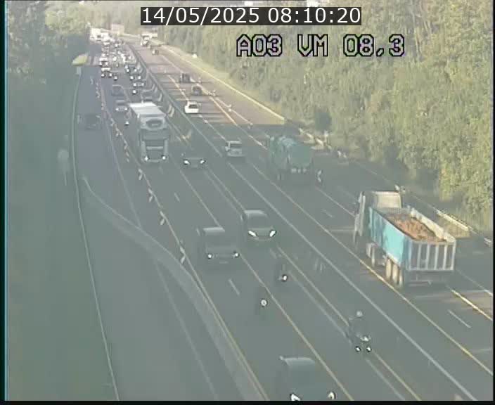Traffic live webcam Luxembourg Bettembourg - A3 - BK 8.3 - direction France