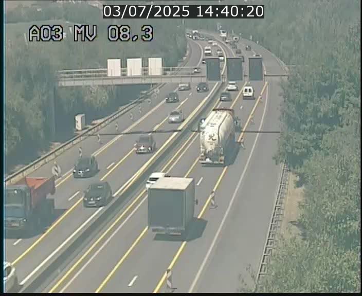 Webcam Autoroute après la Croix de Bettembourg en direction de Luxembourg sur l'A3