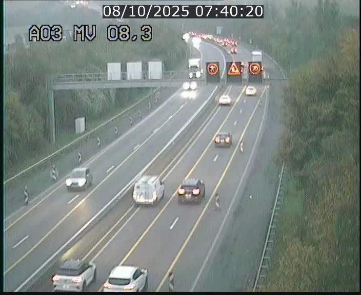 Webcam Autoroute après la Croix de Bettembourg en direction de Luxembourg sur l'A3