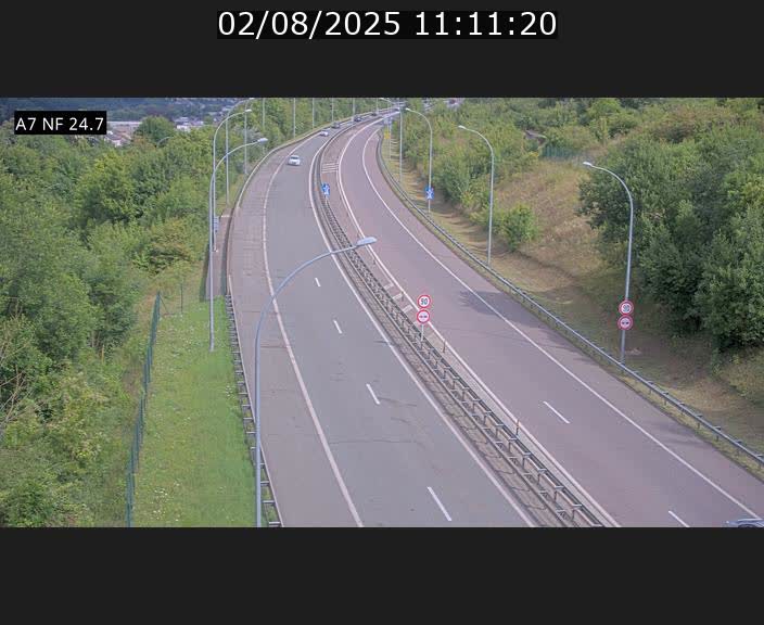 Caméra trafic Luxembourg - A7, Schieren direction Mersch