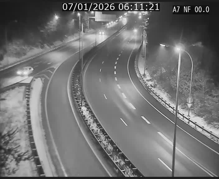 Caméra autoroute Luxembourg A7 - Echangeur A1/A7 Grünewald direction Tunnel Stafelter