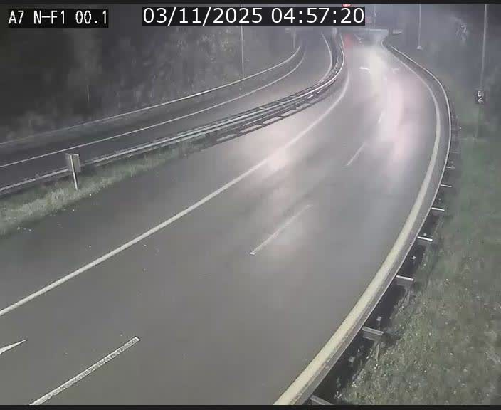 Webcam autoroute Luxembourg A7 située dans la sortie 1 Waldhof, vers la N11, avant le Tunnel Stafelter