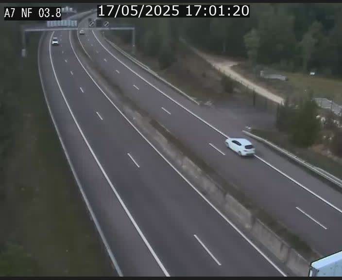 Webcam autoroute A7 au Luxembourg à la sortie du Tunnel Stafelter vers le Nord