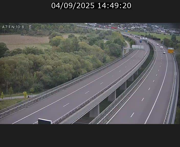Caméra trafic Luxembourg - A7, Tunnel Gousselerbierg, sortie sud, direction rond-point Lorentzweiler (BK 10.8)