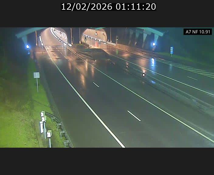 Caméra trafic Luxembourg - A7, Tunnel Gousselerbierg, entrée sud, direction Mersch