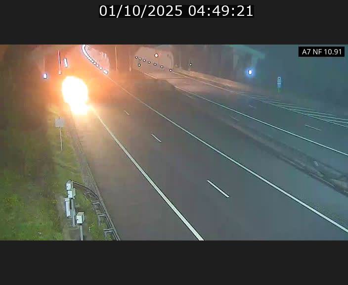 Caméra trafic Luxembourg - A7, Tunnel Gousselerbierg, entrée sud, direction Mersch
