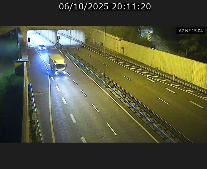 Caméra trafic Luxembourg - A7, Tunnel Mersch, entrée sud, direction Ettelbruck