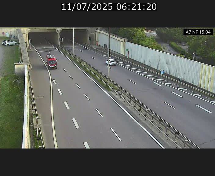 Caméra trafic Luxembourg - A7, Tunnel Mersch, entrée sud, direction Ettelbruck