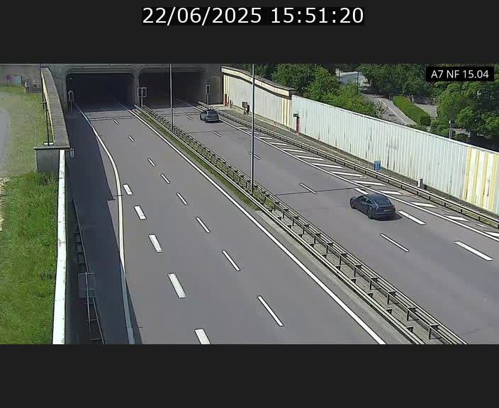 Caméra trafic Luxembourg - A7, Tunnel Mersch, entrée sud, direction Ettelbruck