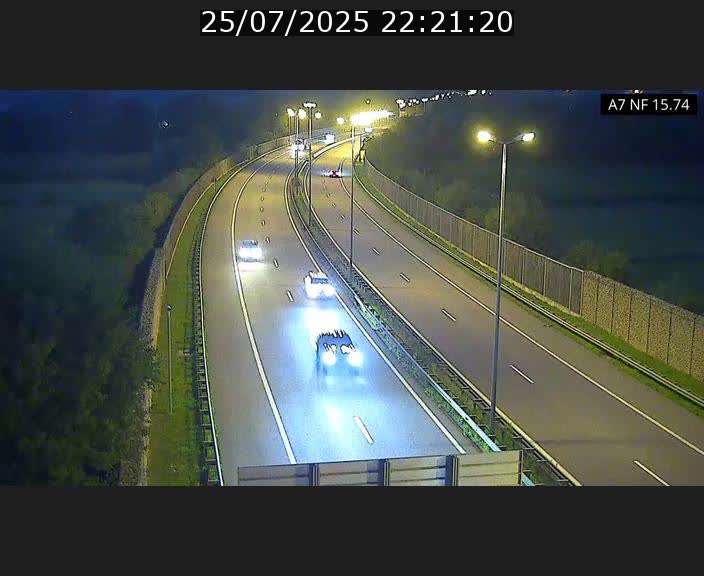 Caméra trafic Luxembourg - A7, Tunnel Mersch, entrée nord, direction Lorentzweiler