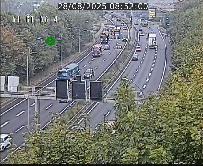 Traffic live webcam Luxembourg Hamm - A1 direction Sandweiler - BK 6.4