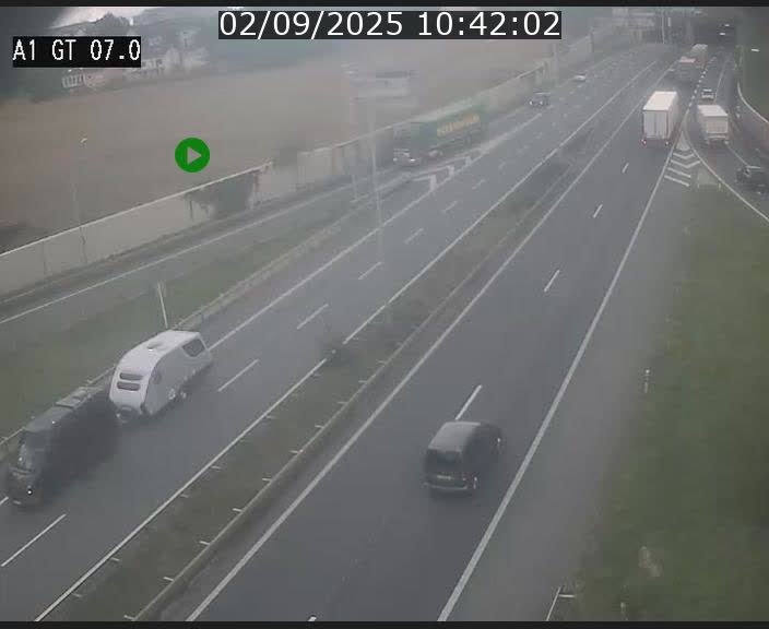 Traffic live webcam Luxembourg Cents - A1 direction Kirchberg - BK 7