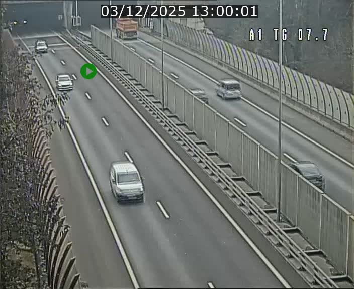 Traffic live webcam Luxembourg Kirchberg - A1 direction Luxembourg-ville - BK 7.7