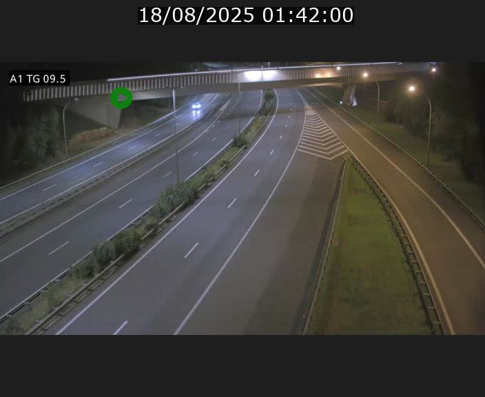 Traffic live webcam Luxembourg Jonction Grünewald - A1 direction Luxembourg-ville - BK 9.5