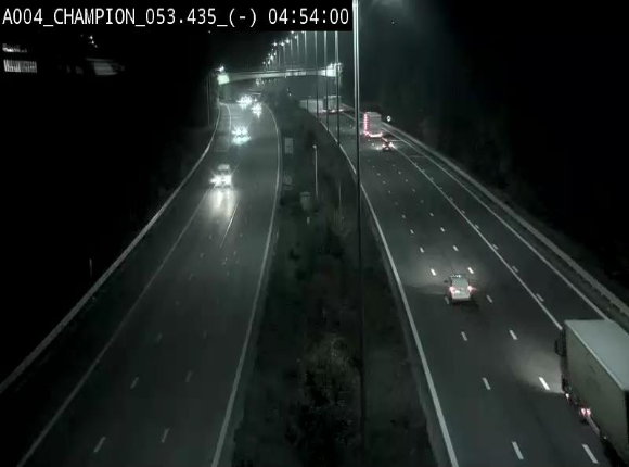 Webcam E411 à Champion, à proximité de Namur. Vue orientée vers Bruxelles