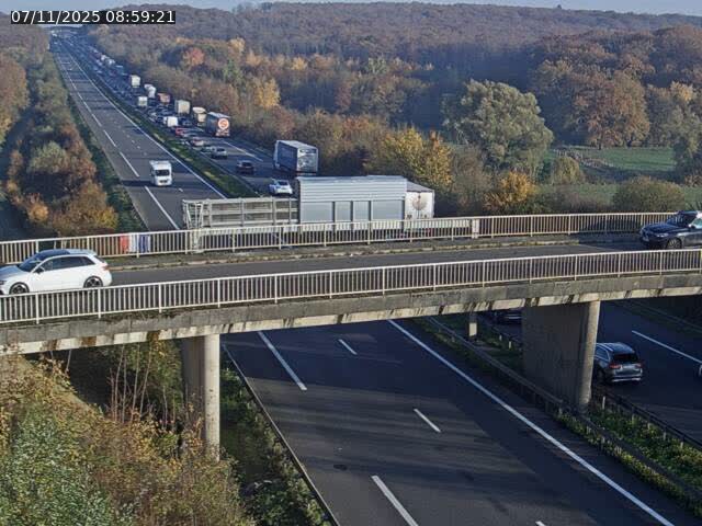 Caméra autoroute France - A31, Zoufftgen direction Luxembourg-ville, à la frontière entre la France et le Luxembourg