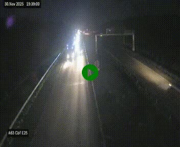 Webcam autoroute A63 en périphérie de Bordeaux au sud-est de la ville, en provenance du bassin d'Arcachon. Vue orientée vers Bordeaux