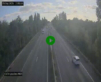 Webcam routière à la fin de la N10, en périphérique ouest d'Angouleme, proche de la jonction avec l'A10