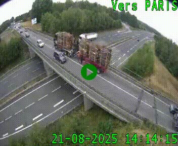 Clone of Caméra routière sur l'autoroute A20 au nord de Limoges, à la jonction avec la N520. Vue orientée vers Paris