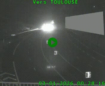 Caméra routière sur l'autoroute A20 à Noailles, en périphérie de Brive-la-Gaillarde. Vue orientée vers Toulouse