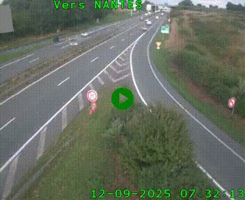 Webcam N147 au nord de Poitiers et à la jonction avec la A10