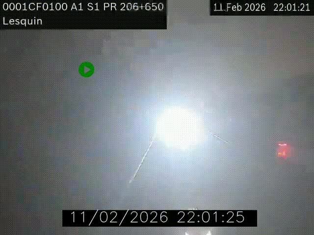 Webcam autoroute A1 à hauteur de Lesquin. Vue orientée vers Lille