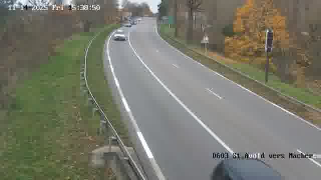 Webcam sur la D603 située à proximité de Saint-Avold. Vue orientée vers Macheren.