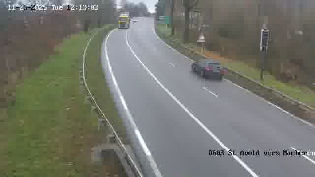 Webcam sur la D603 située à proximité de Saint-Avold. Vue orientée vers Macheren.