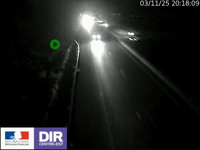 Webcam sur le contournement de Valence, sur la Nationale 7, à la jonction avec la N532, caméra orientée vers Grenoble