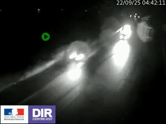 Webcam sur le quai Parjot à Vienne, aux Portes de Lyon, sur la Nationale 7, à la jonction avec le boulevard du Rhône-nord (D1407), caméra orientée vers Lyon