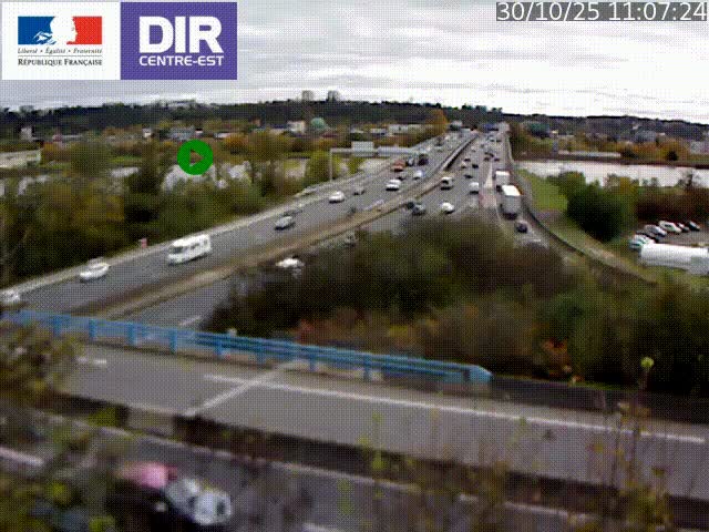 Webcam autoroute sur A450 à Pierre-Bénite en direction de Lyon et de l'autoroute A7