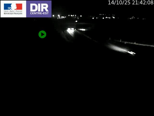 Webcam sur le contournement de Valence, sur la Nationale 7, caméra orientée vers Lyon