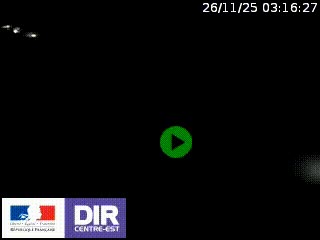 Webcam au niveau du col de Bois Clair à hauteur de Cluny sur la N79. Vue orientée vers Mâcon