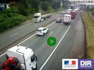 Caméra autoroutière sur l'A47 à hauteur de Givors, a proximité de Lyon. La webcam est orientée vers Lyon