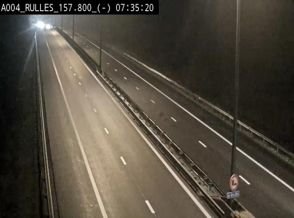 Webcam à Marbehan sur l'E411 à hauteur de la sortie 28a Rulles. Vue orientée vers Bruxelles