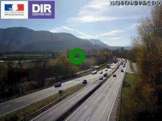 Caméra trafic à Meylan sur la Rocade-Sud de Grenoble en direction d'Aix-en-Provence