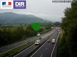 Caméra trafic à Meylan sur la Rocade-Sud de Grenoble en direction d'Aix-en-Provence