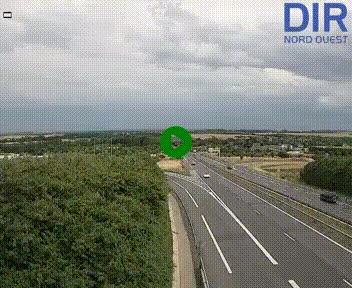 Webcam au début de l'A84 sur le périphérique Ouest de Caen (N814) à hauteur de la sortie 9, Porte de Bretagne