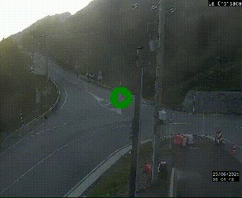 Webcam au carrefour de la croisade, à la jonction entre la N22 et la N320, avant le poste de douane franco-andorrane. Webcam à 1790 mètres d'altitude