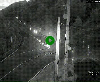 Webcam au carrefour de la croisade, à la jonction entre la N22 et la N320, avant le poste de douane franco-andorrane. Webcam à 1790 mètres d'altitude