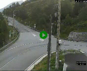 Webcam au carrefour de la croisade, à la jonction entre la N22 et la N320, avant le poste de douane franco-andorrane. Webcam à 1790 mètres d'altitude